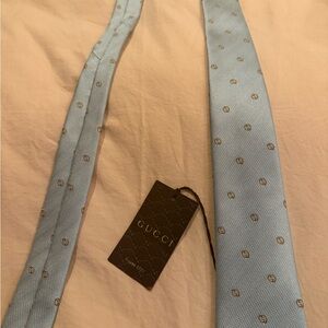 Gucci Sky Blue Geometric Tie